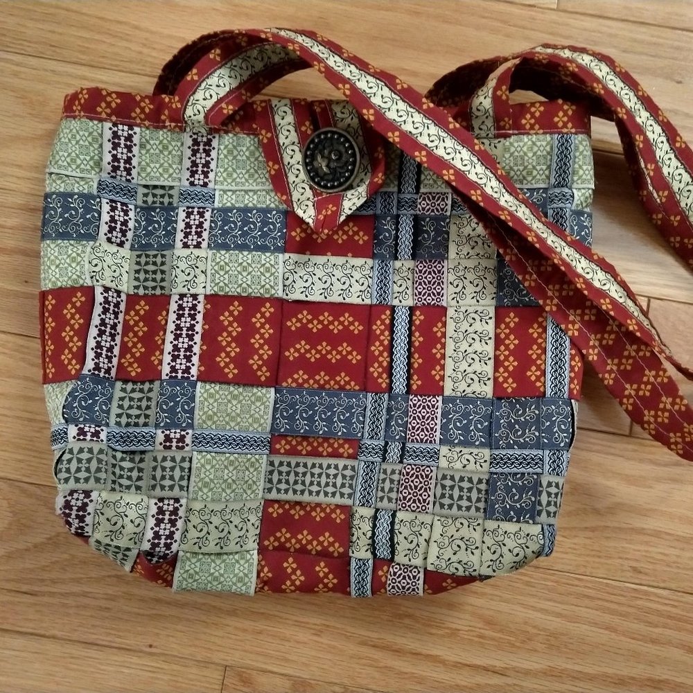 Vintage woven ribbon purse